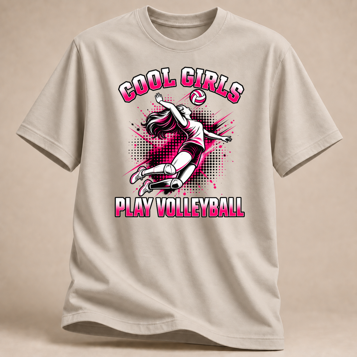 RÜCKRAUM – Cool Girls Volleyball T-Shirt – sand