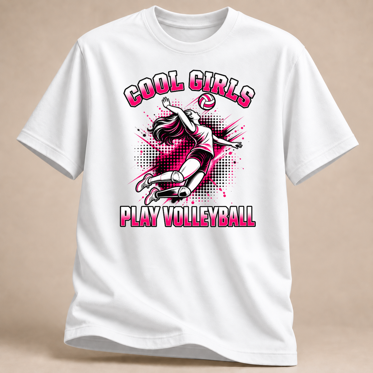 RÜCKRAUM – Cool Girls Volleyball T-Shirt – white