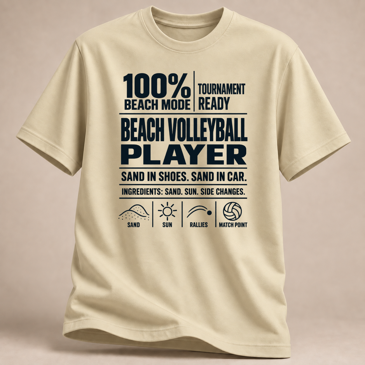 RÜCKRAUM – Beach Mode T-Shirt – natural