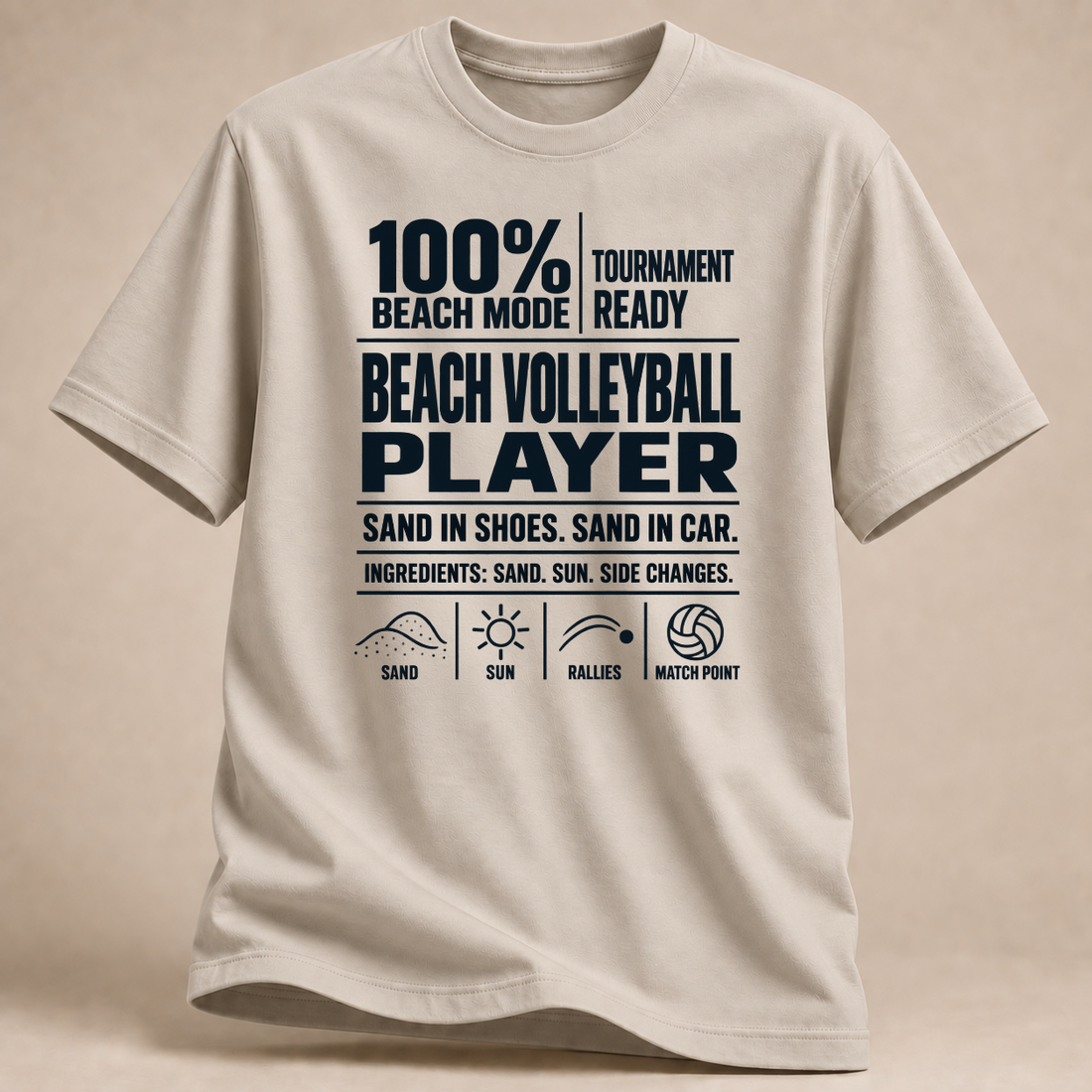 RÜCKRAUM – Beach Mode T-Shirt – sand