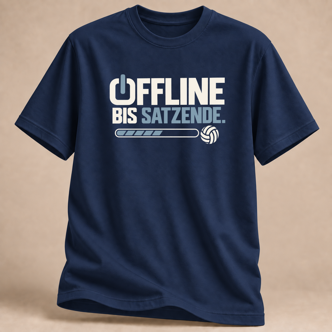 RÜCKRAUM – Offline Bis Satzende T-Shirt – Navy