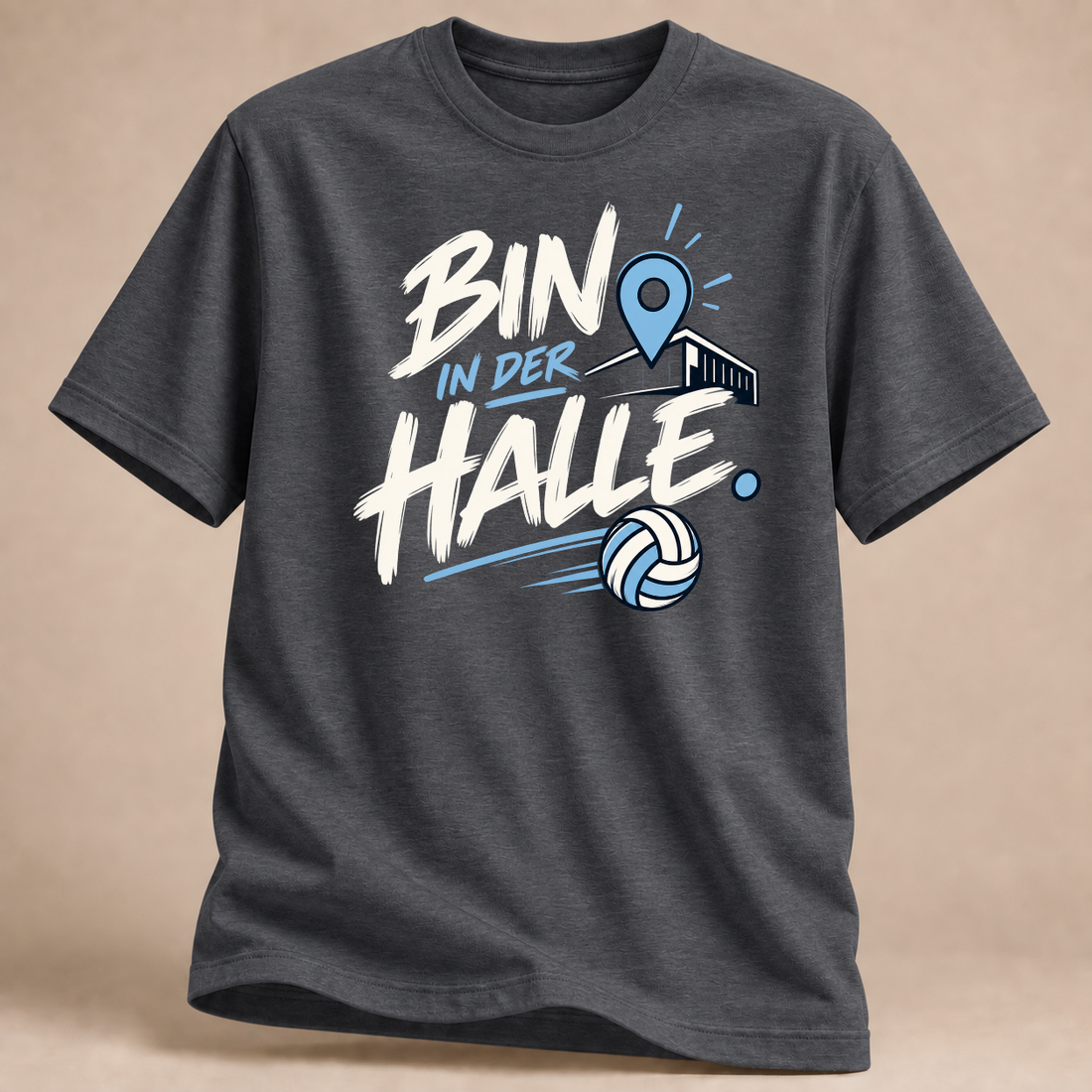 RÜCKRAUM – Volleyball Prioritäten T-Shirt – Charcoal