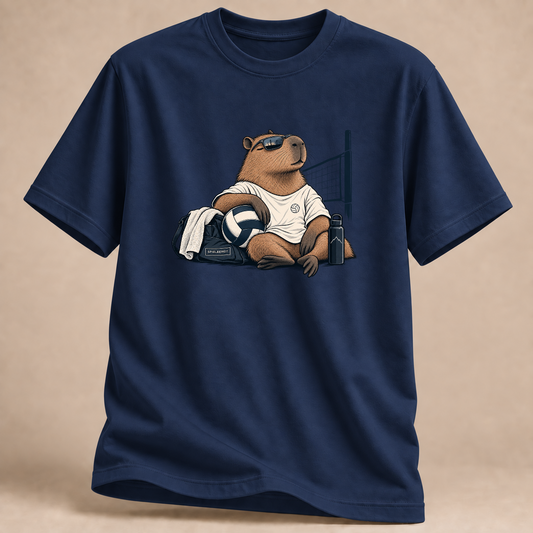RÜCKRAUM – Spielbereit Volleyball T-Shirt – Navy