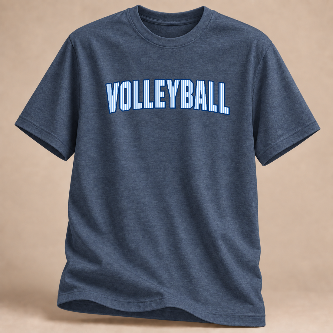 RÜCKRAUM – Volleyball Outline T-Shirt – Heather Navy