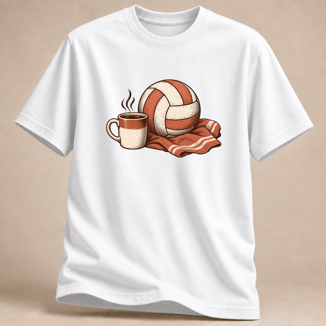 Mitte. Schon wieder umsonst gesprungen. T-Shirt – Mockup in Weiß