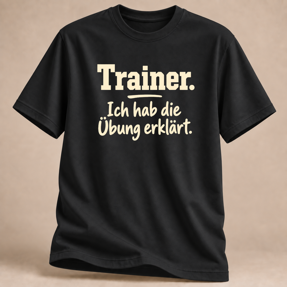 Trainer. Ich hab die Übung erklärt. – Volleyball-T-Shirt in Schwarz