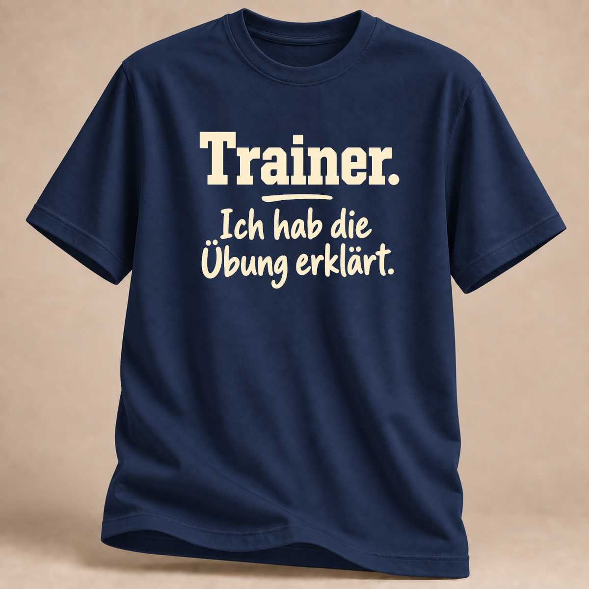 Trainer. Ich hab die Übung erklärt. – Volleyball-T-Shirt in Navy