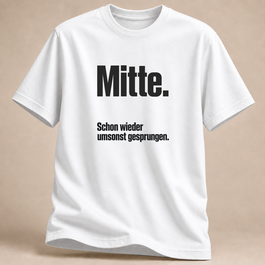 Nächster Ball. Ich bin da. Volleyball T-Shirt – Mockup in Weiß