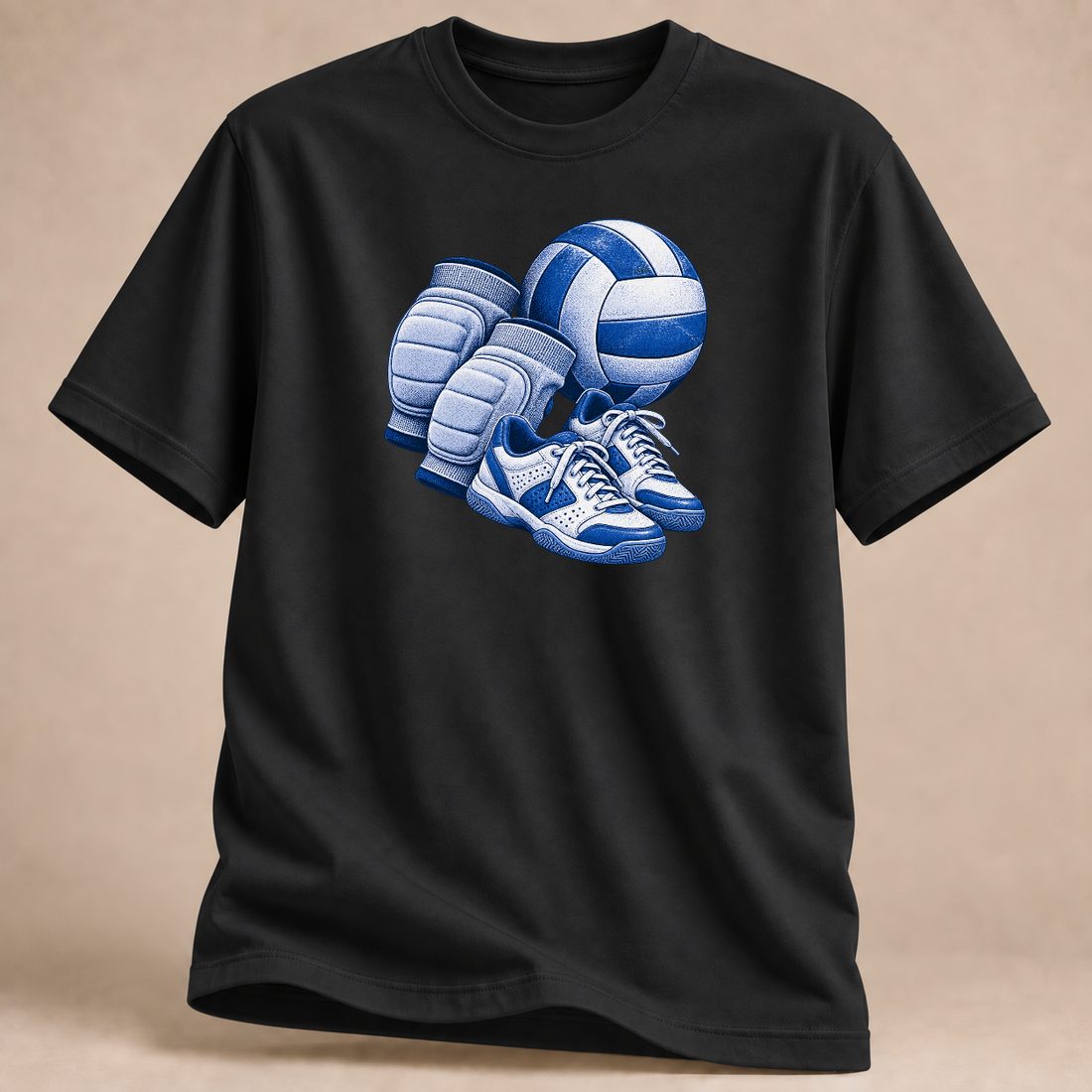 Volleyballausrüstung – Volleyball-T-Shirt in Schwarz