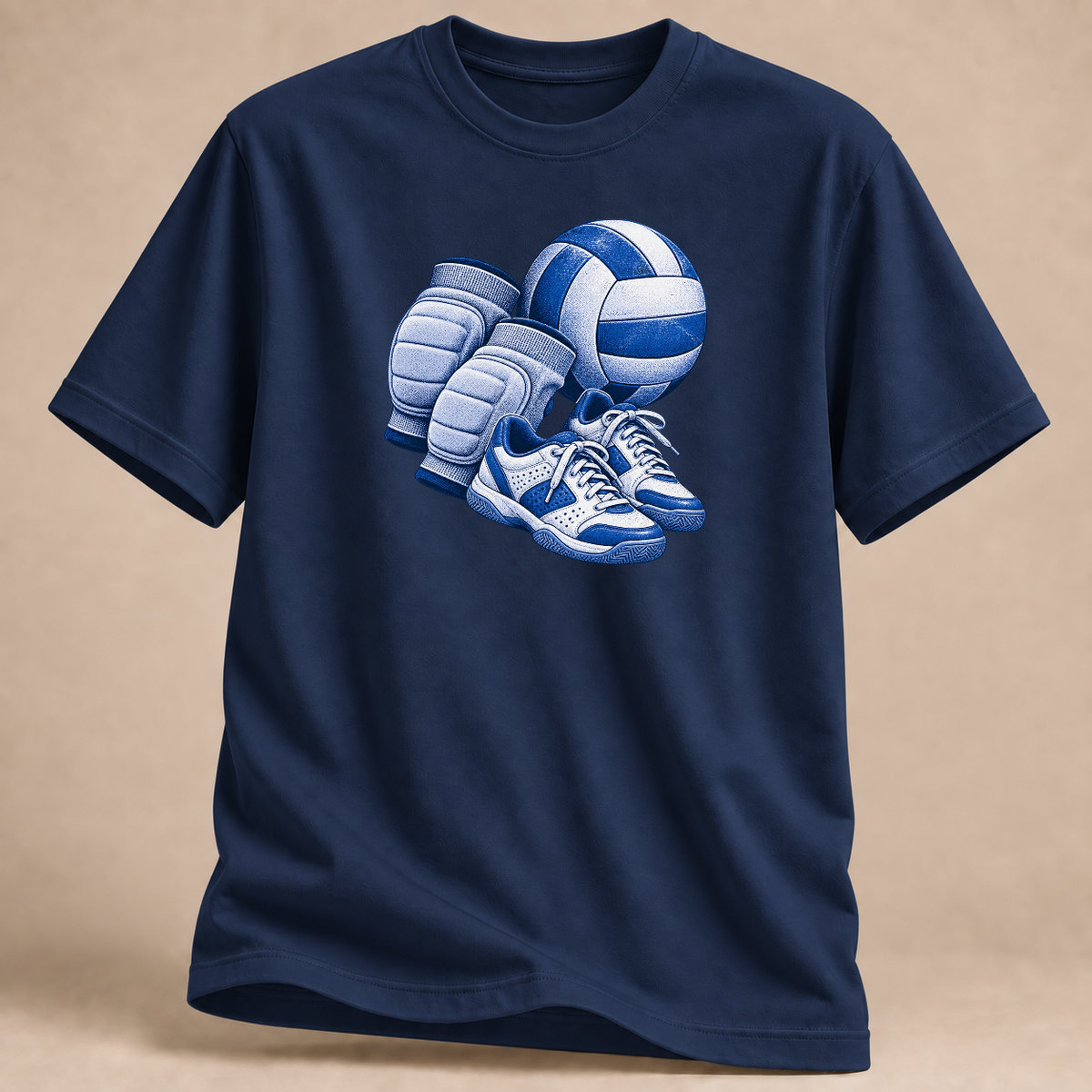 Volleyballausrüstung – Volleyball-T-Shirt in Navy