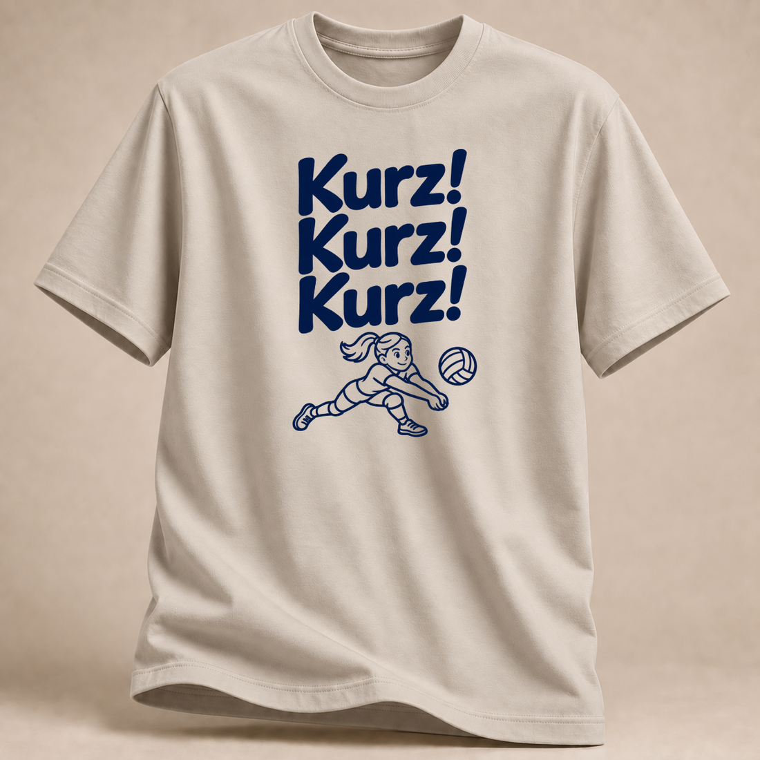 RÜCKRAUM – Kurz! Kurz! Kurz! T-Shirt – Sand