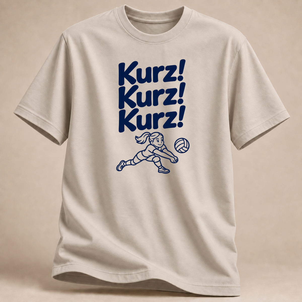 RÜCKRAUM – Kurz! Kurz! Kurz! T-Shirt – Sand