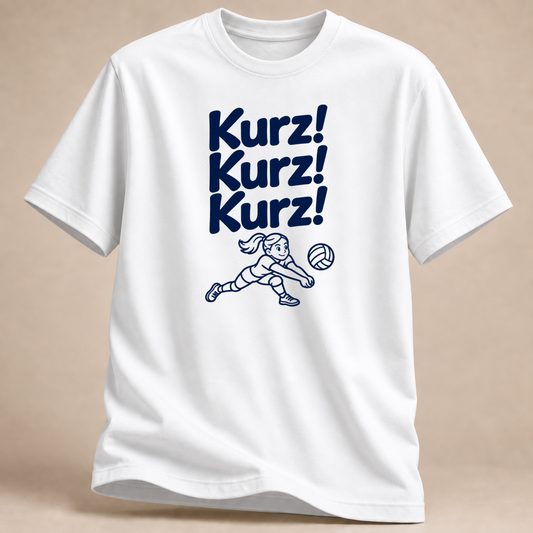 RÜCKRAUM – Kurz! Kurz! Kurz! T-Shirt – Weiß