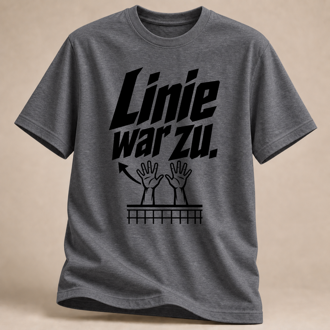 RÜCKRAUM – Line Wazza Volleyball T-Shirt – Graphit meliert