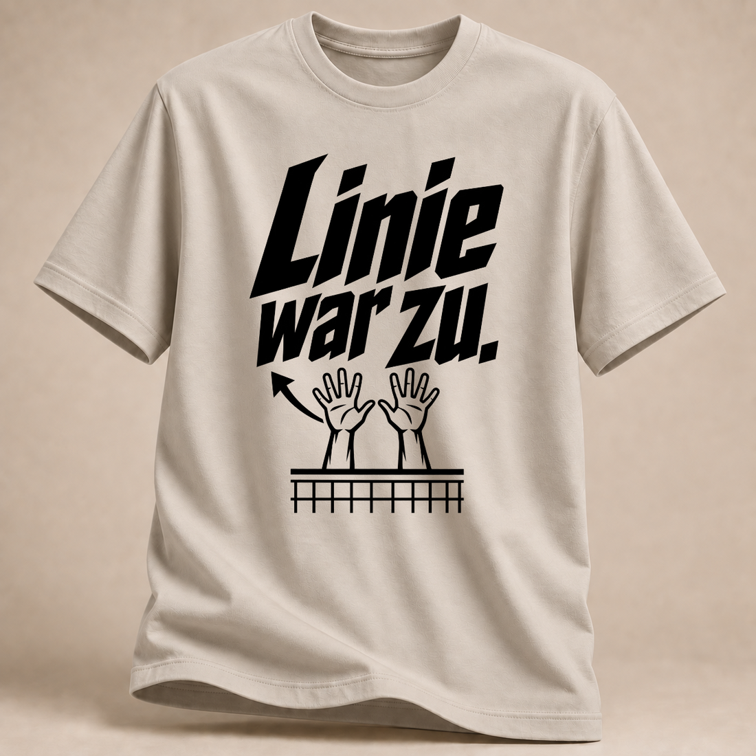 RÜCKRAUM – Line Wazza Volleyball T-Shirt – Sand