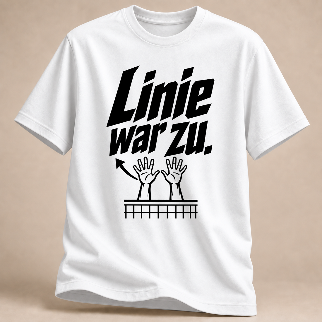 RÜCKRAUM – Line Wazza Volleyball T-Shirt – Weiß
