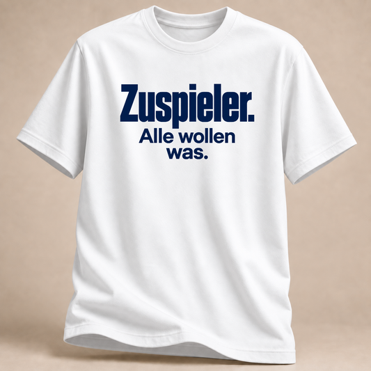RÜCKRAUM – Zuspieler wollen was T-Shirt – Weiß