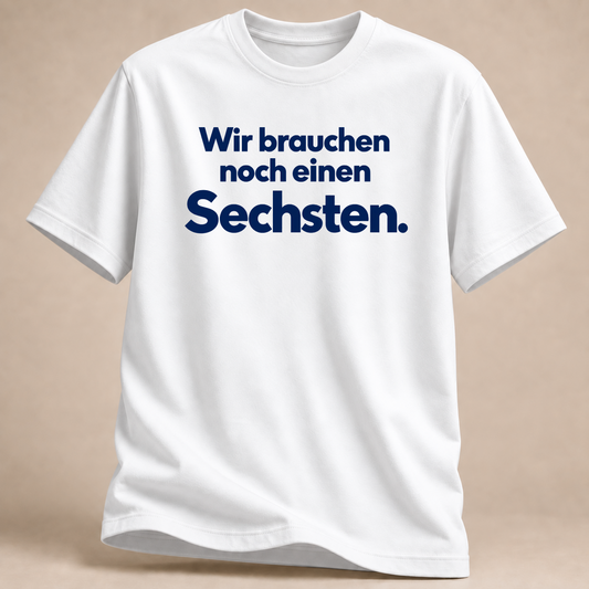 RÜCKRAUM – Sechster gesucht T-Shirt – Weiß