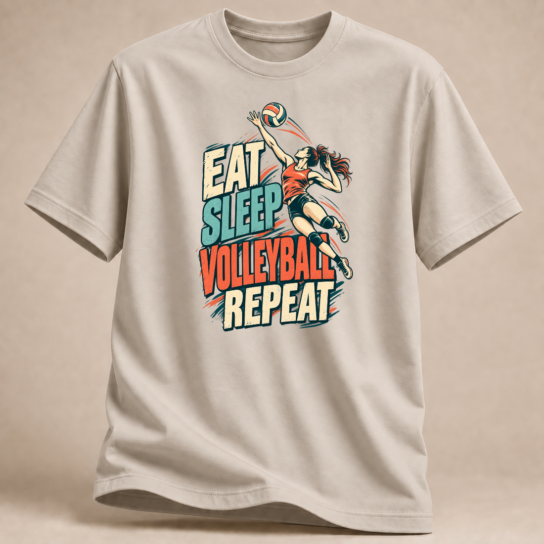 RÜCKRAUM – Volleyball Repeat T-Shirt – Sand