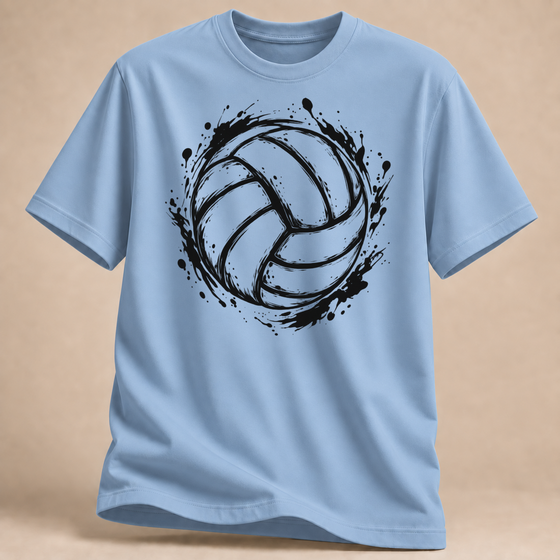 RÜCKRAUM – Volleyball Splash T-Shirt – Hellblau