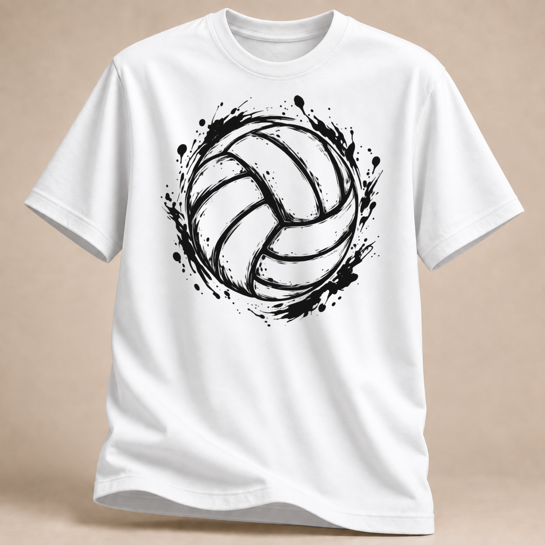 RÜCKRAUM – Volleyball Splash T-Shirt – Weiß