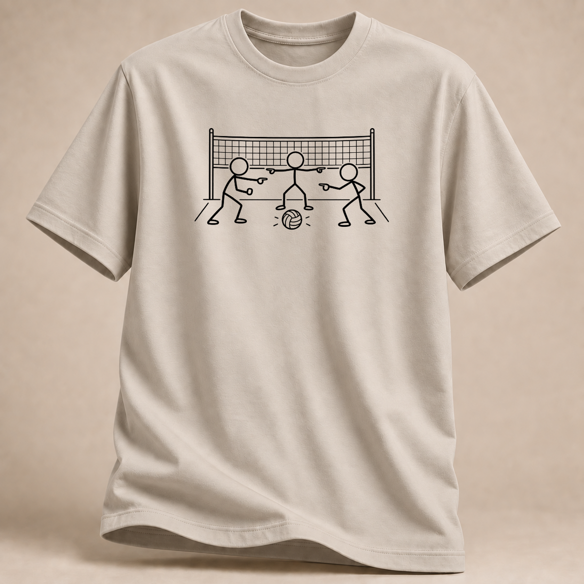 RÜCKRAUM – Volleyball Punkt T-Shirt – Sand