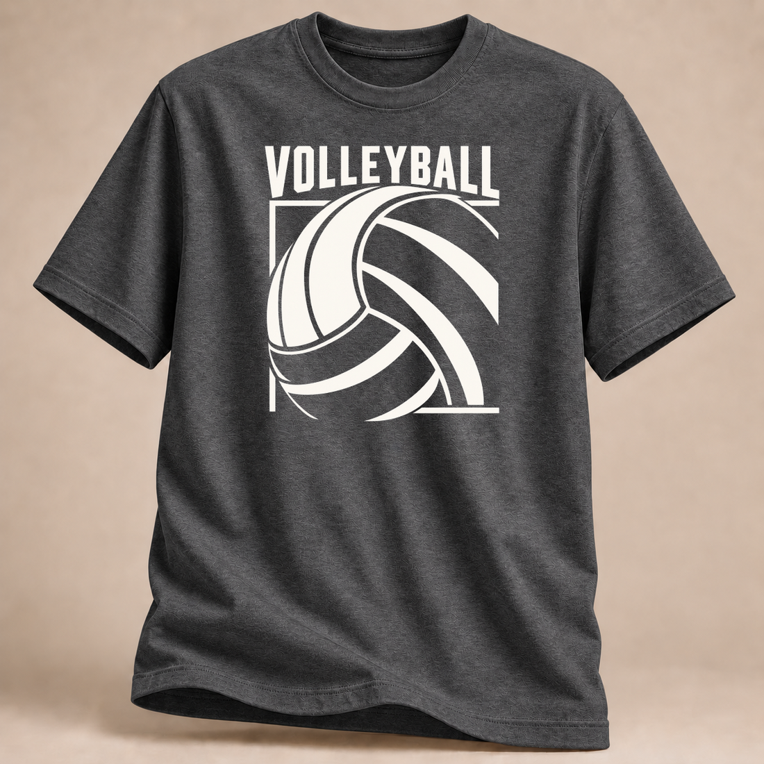 RÜCKRAUM – Volleyball Kontur T-Shirt – Graphit meliert