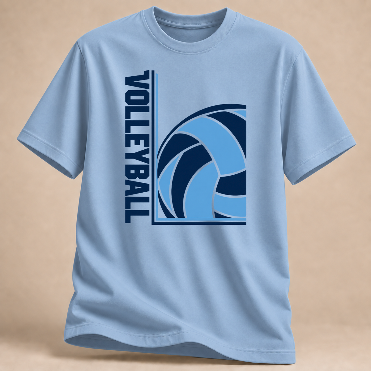 RÜCKRAUM – Volleyball Grafik T-Shirt – Hellblau
