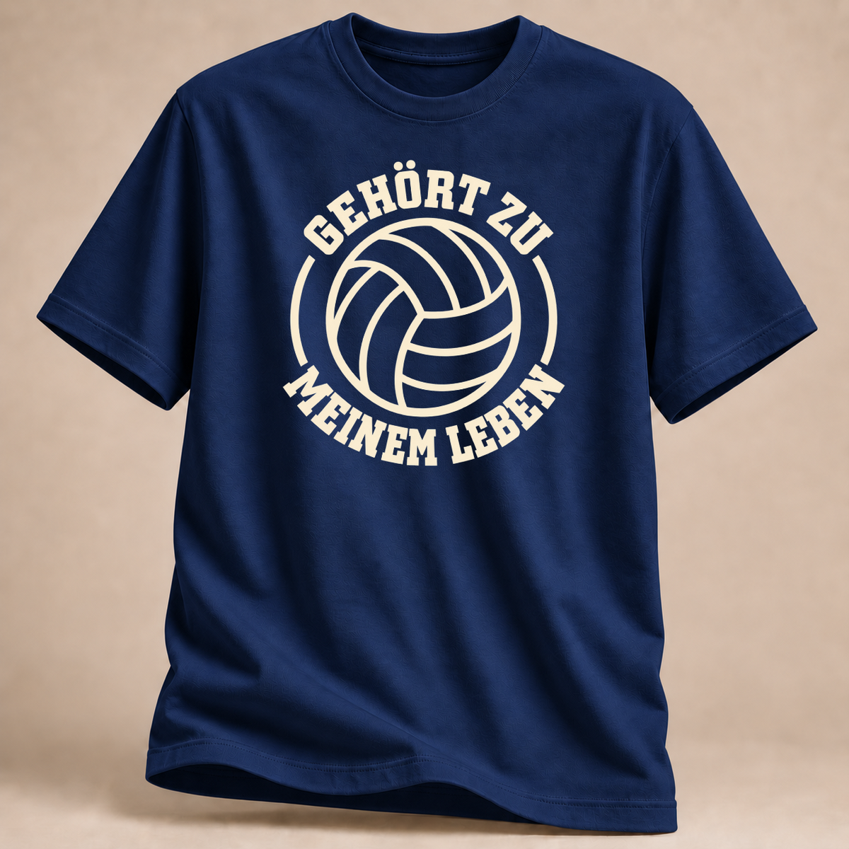 RÜCKRAUM – Volleyball Leben T-Shirt – Marineblau