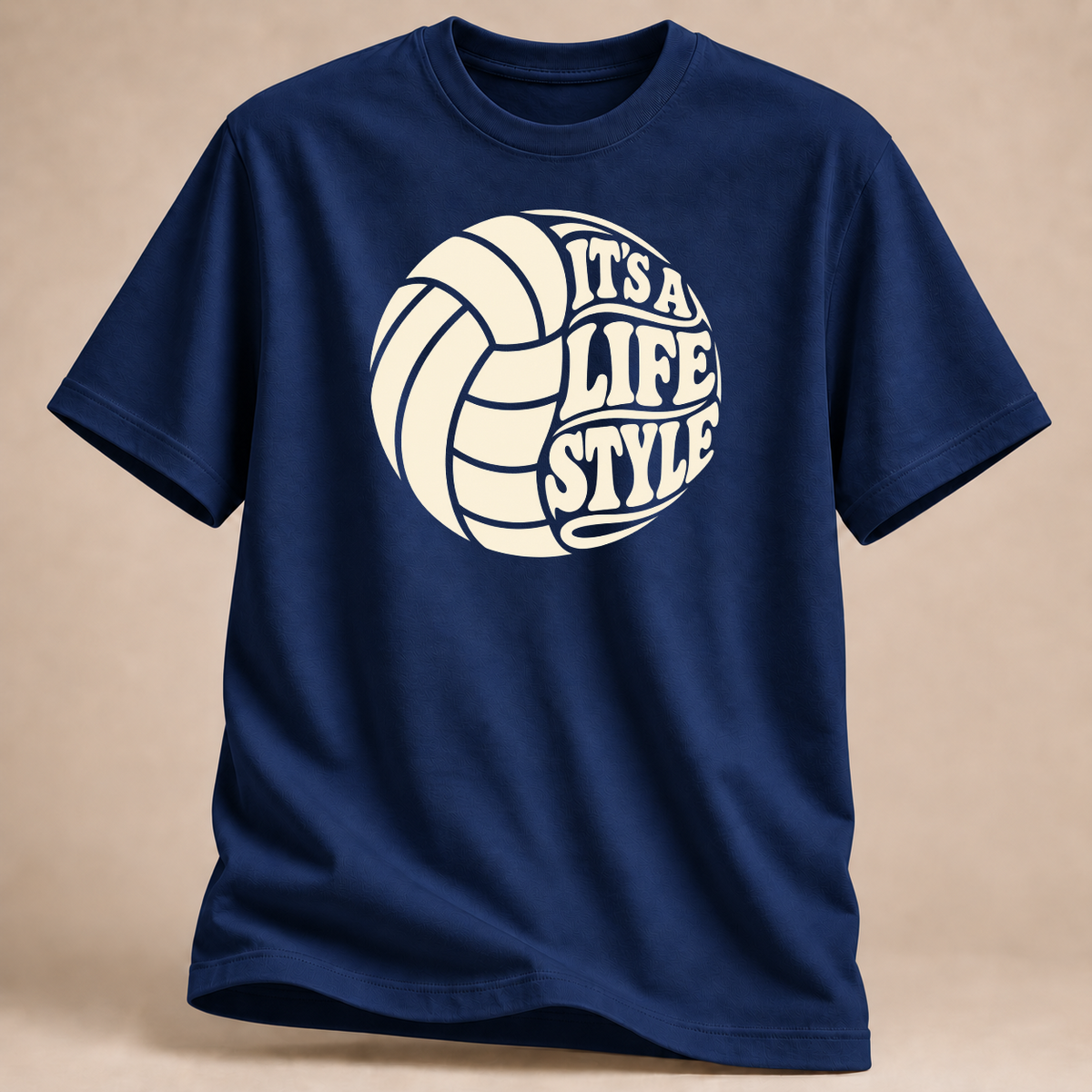 RÜCKRAUM – Volleyball Lifestyle T-Shirt – Marineblau
