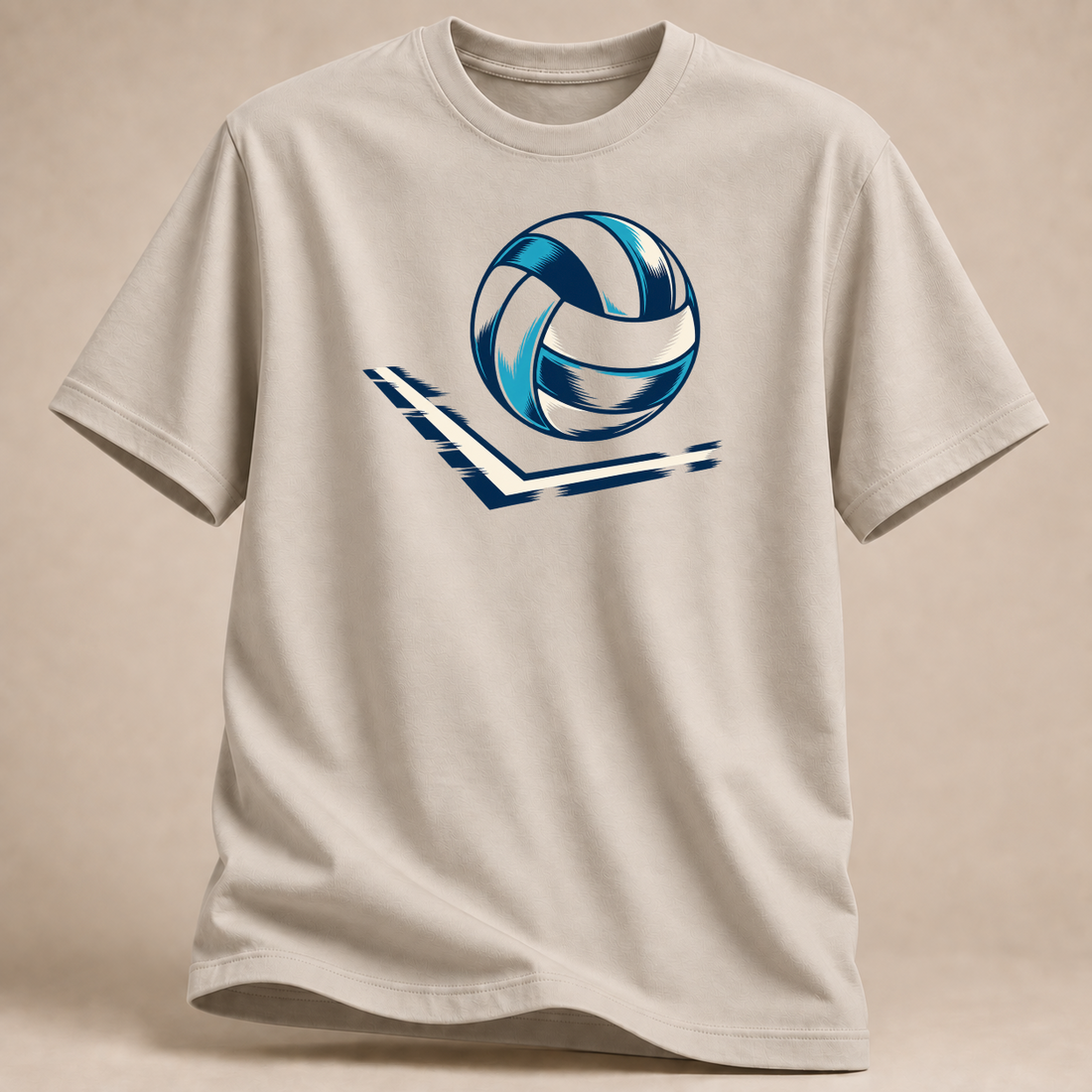 RÜCKRAUM – Volleyball Linien T-Shirt – Sand