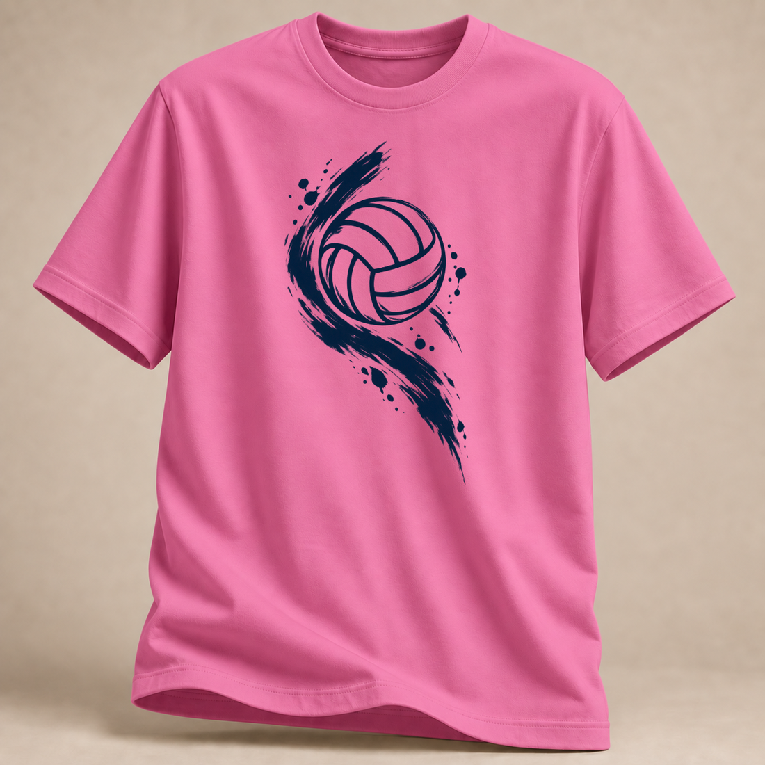 RÜCKRAUM – Tusche Volleyball T-Shirt – Rosa