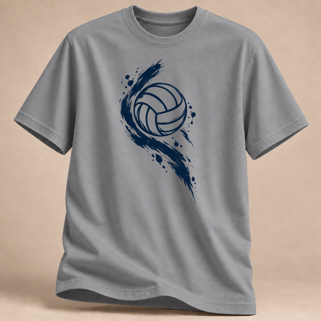 RÜCKRAUM – Tusche Volleyball T-Shirt – Sportgrau
