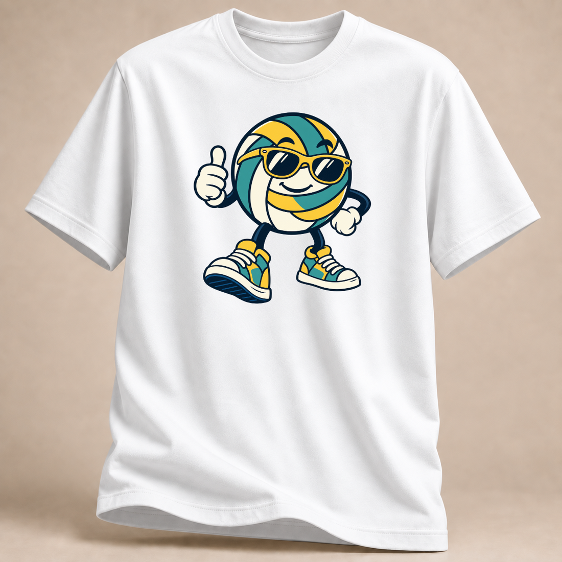 RÜCKRAUM – Coolball Volleyball T-Shirt – Weiß