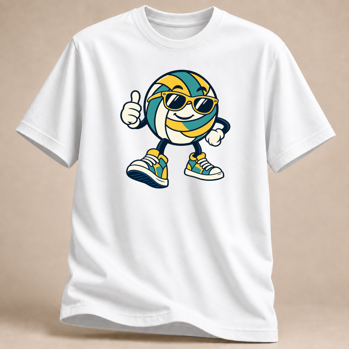 RÜCKRAUM – Coolball Volleyball T-Shirt – Weiß