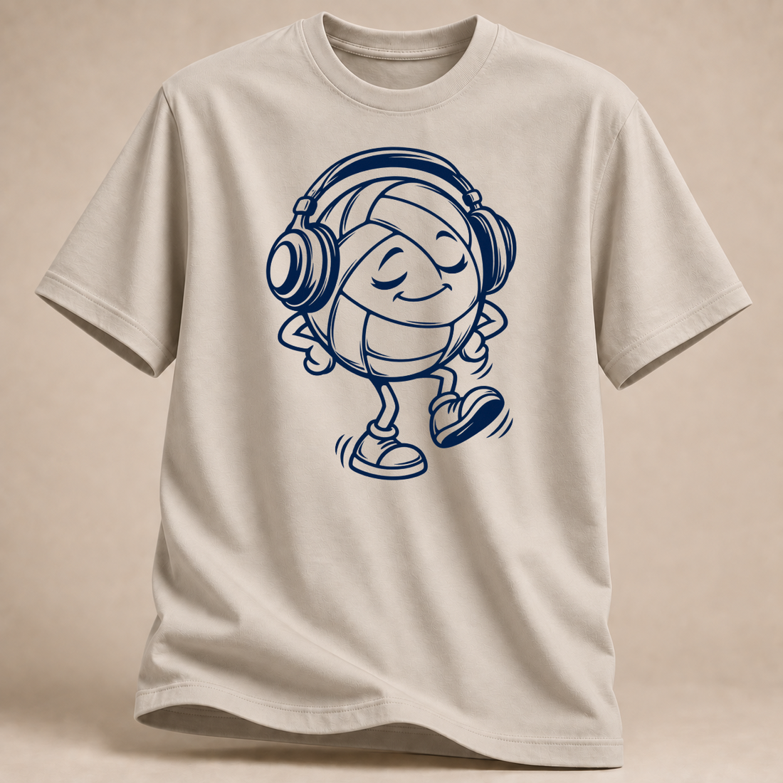 RÜCKRAUM – Kopfhörer Ball T-Shirt – Sand