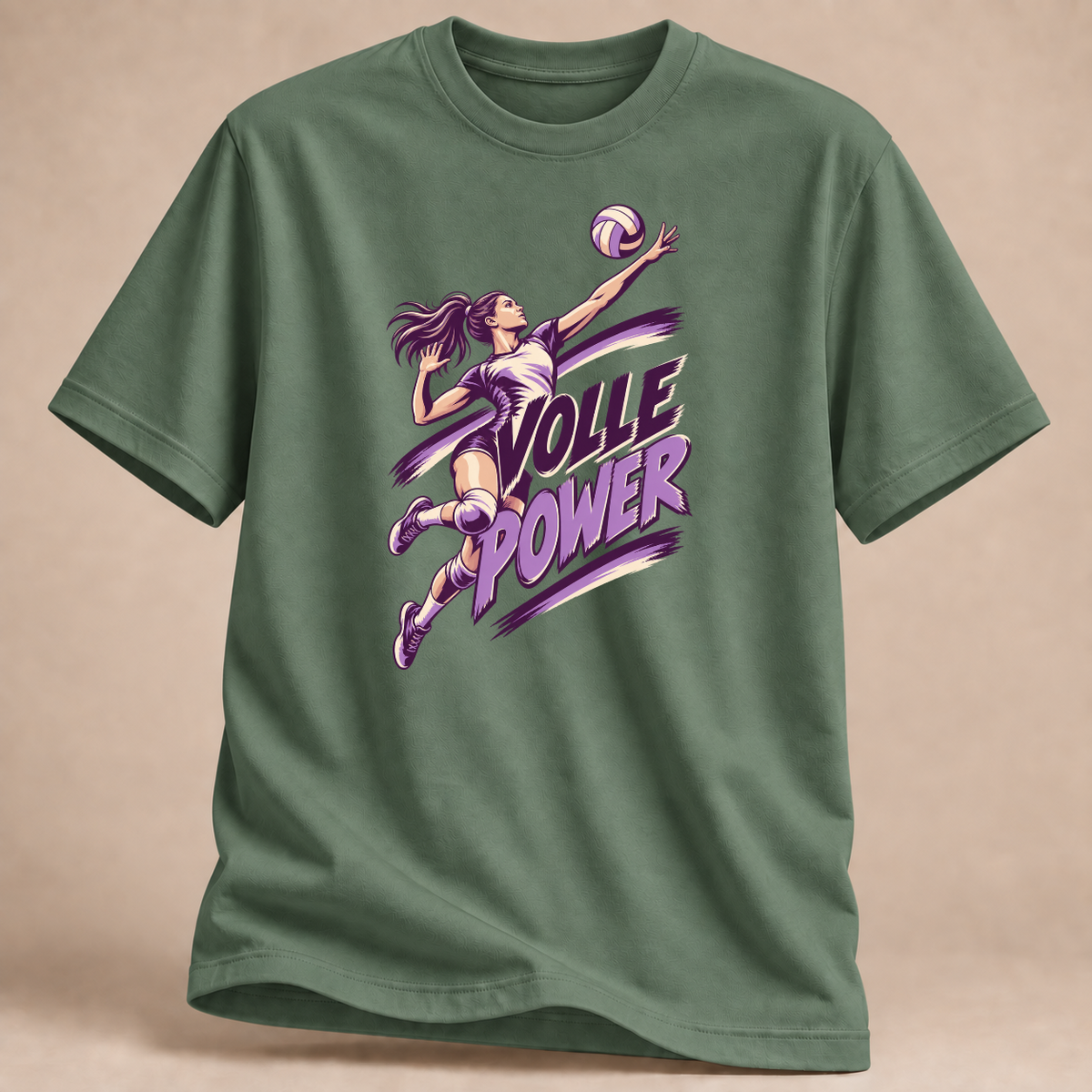 RÜCKRAUM – Volley Power T-Shirt – Militärgrün