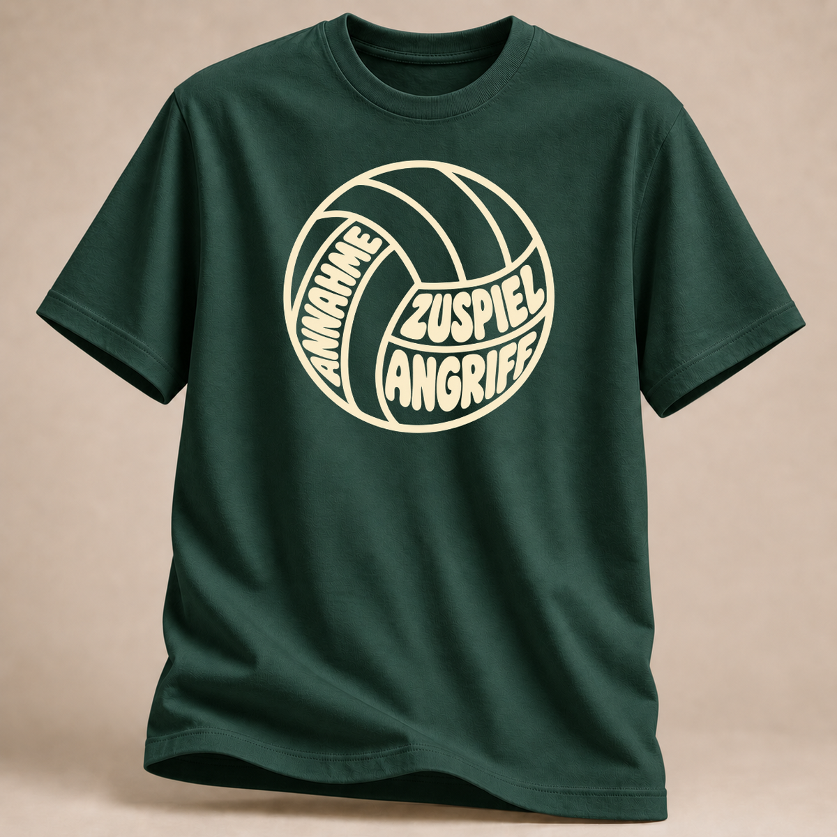 RÜCKRAUM – Annahme Zuspiel Volleyball T-Shirt – Waldgrün