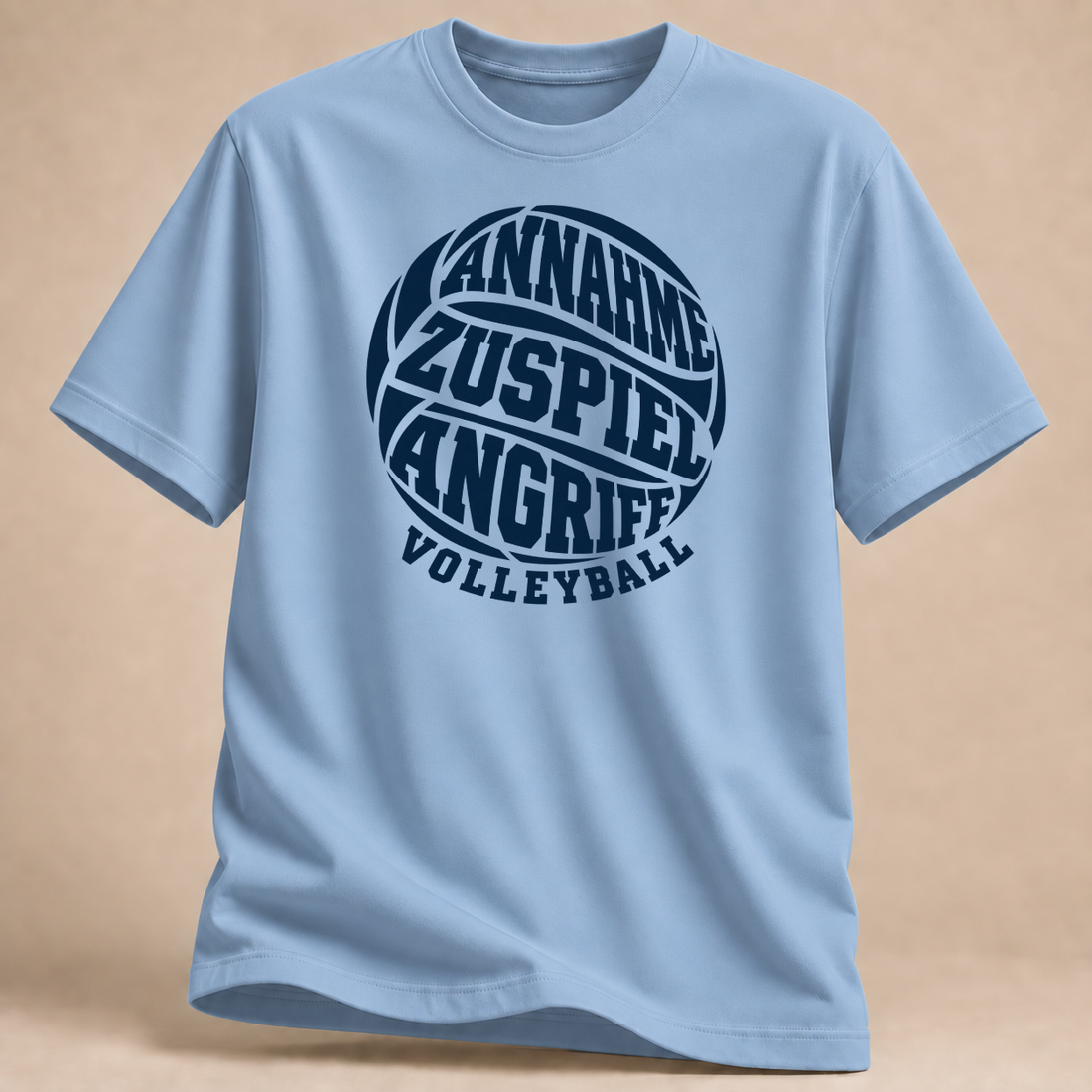 RÜCKRAUM – Volleyball Angriff T-Shirt – Hellblau