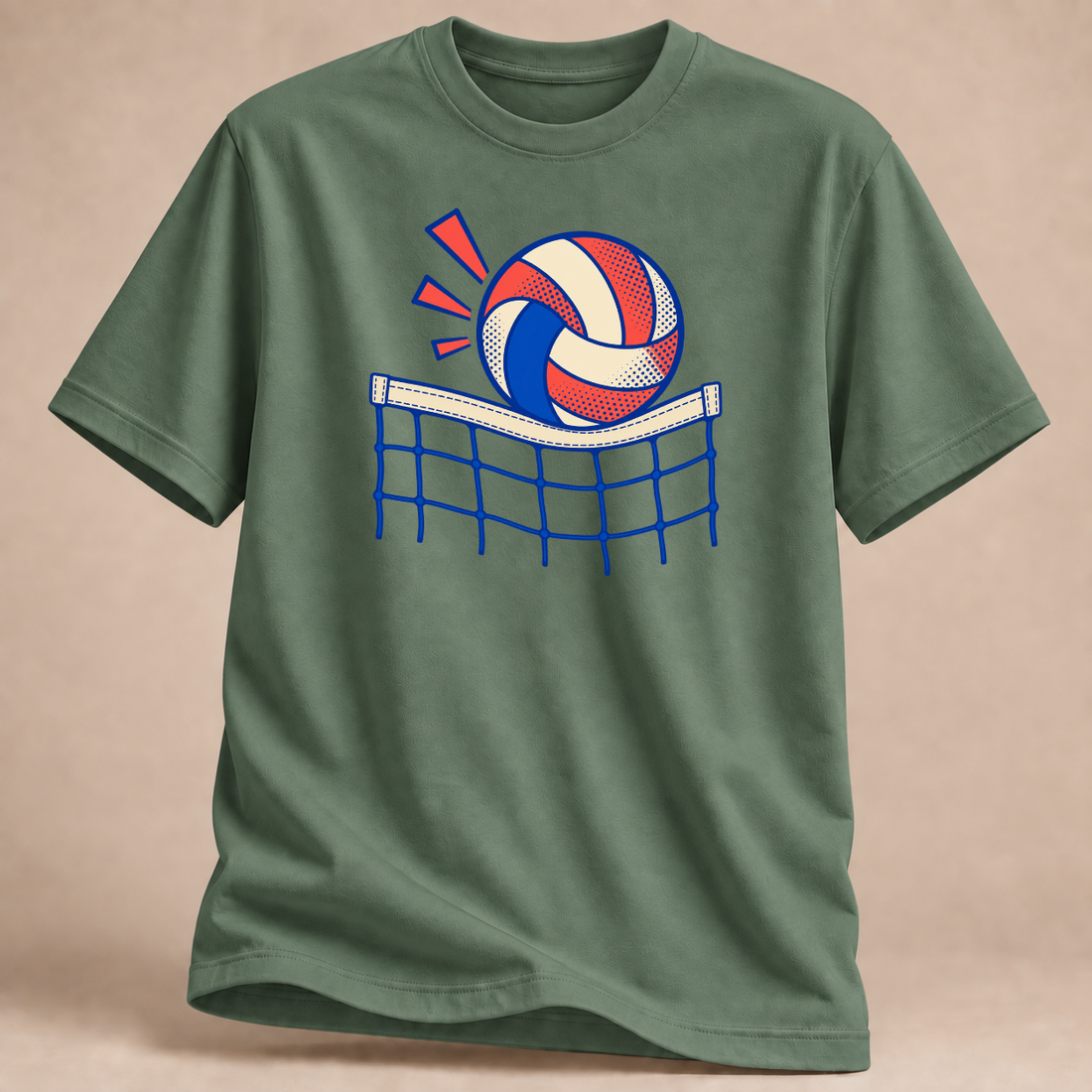 RÜCKRAUM – Netzroller Volleyball T-Shirt – Militärgrün