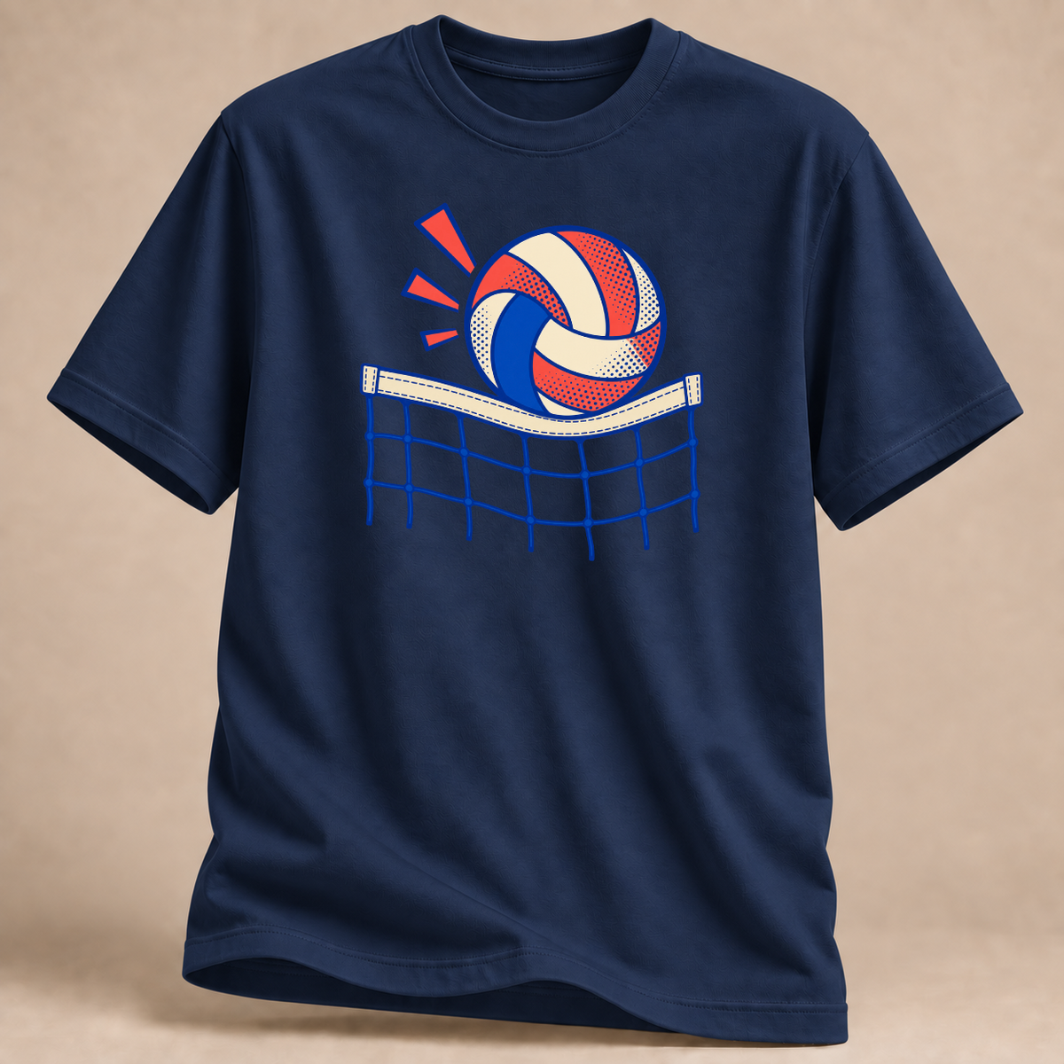 RÜCKRAUM – Netzroller Volleyball T-Shirt – Marineblau