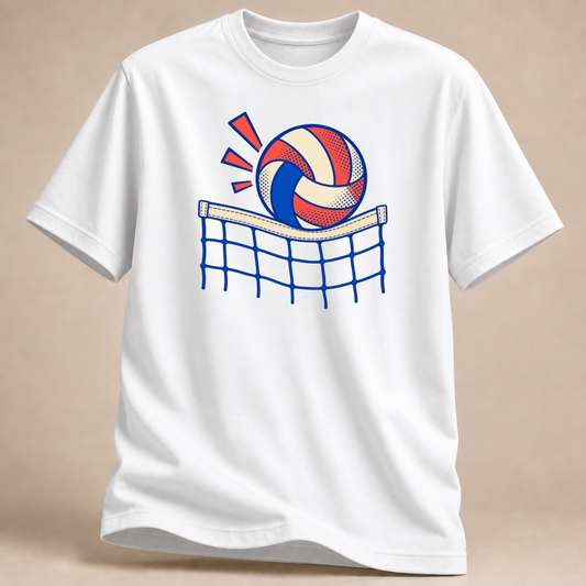 RÜCKRAUM – Netzroller Volleyball T-Shirt – Weiß