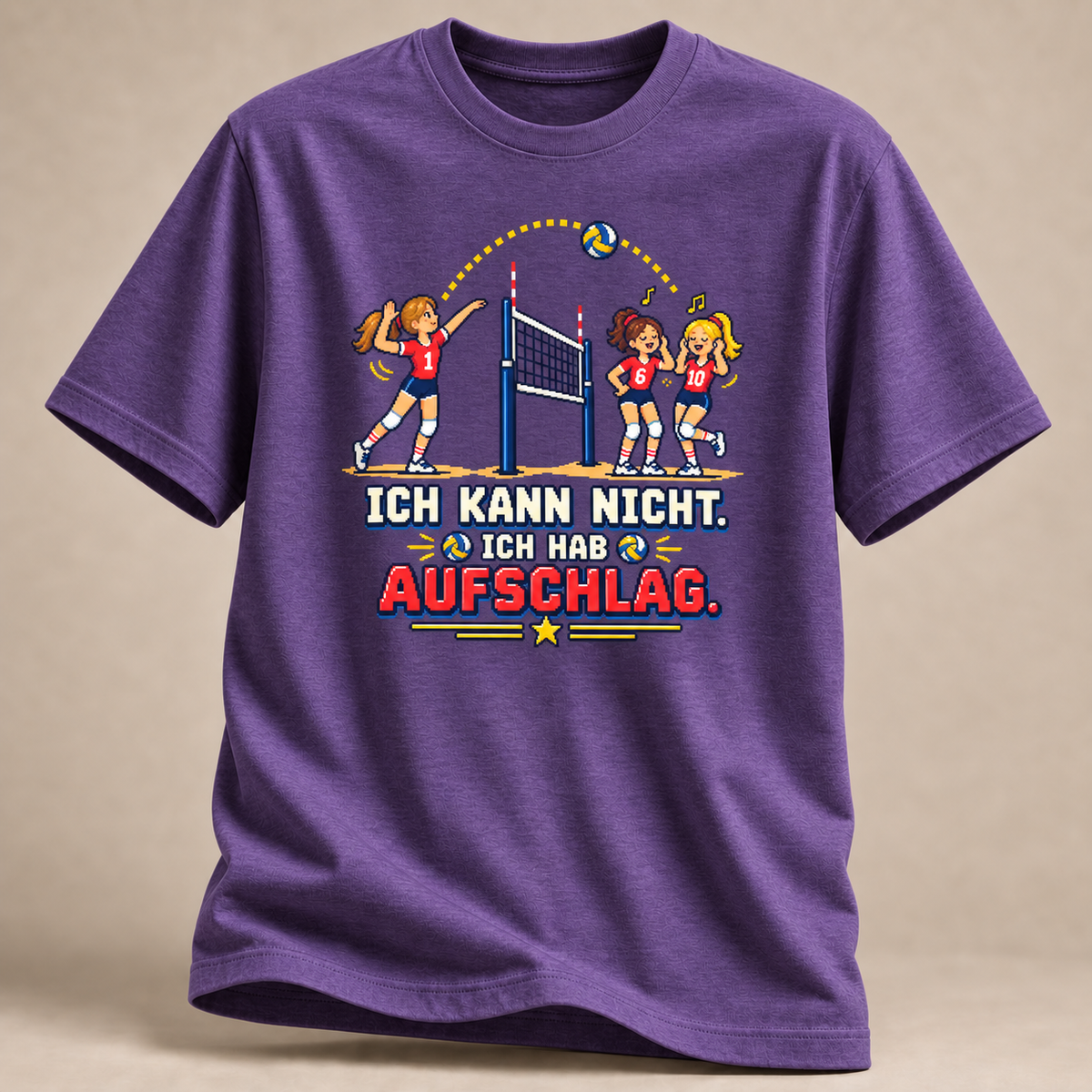 Pixel-Aufschlag Volleyball T-Shirt