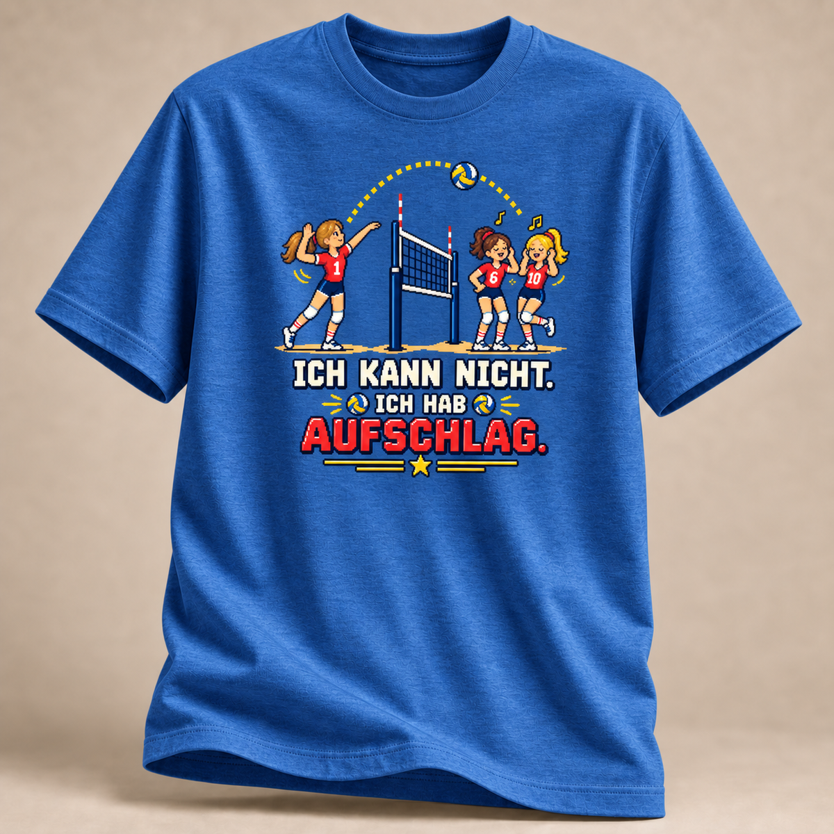 Pixel-Aufschlag Volleyball T-Shirt