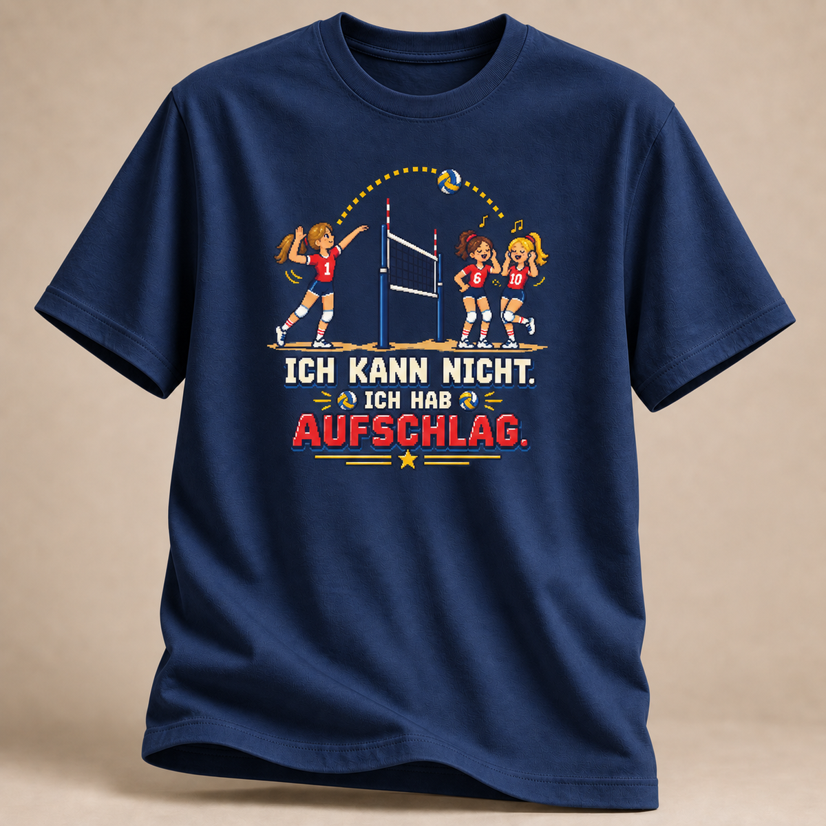 Pixel-Aufschlag Volleyball T-Shirt