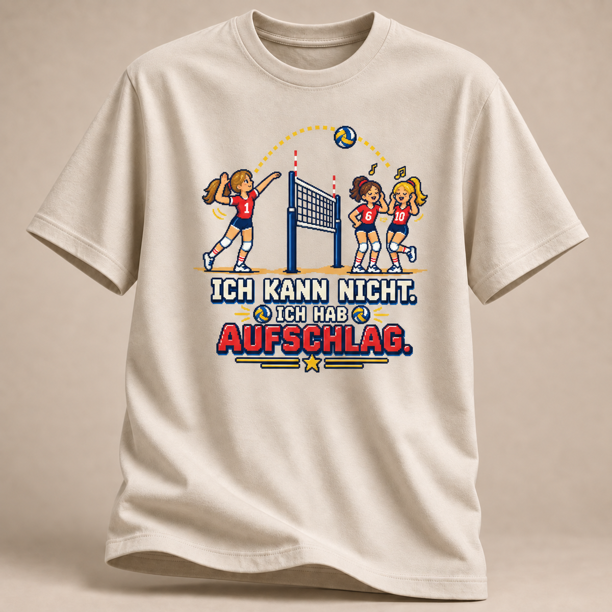 Pixel-Aufschlag Volleyball T-Shirt