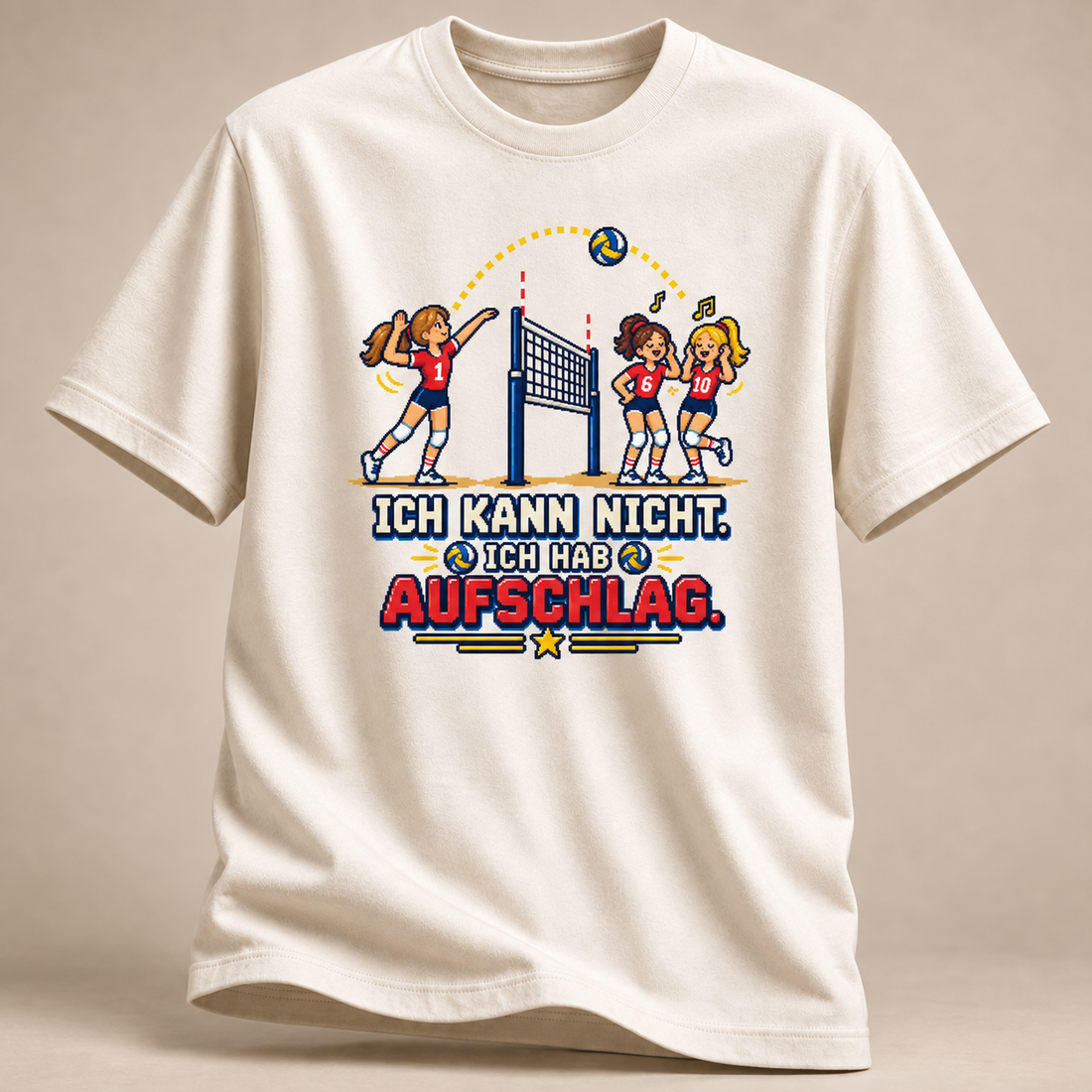 Pixel-Aufschlag Volleyball T-Shirt