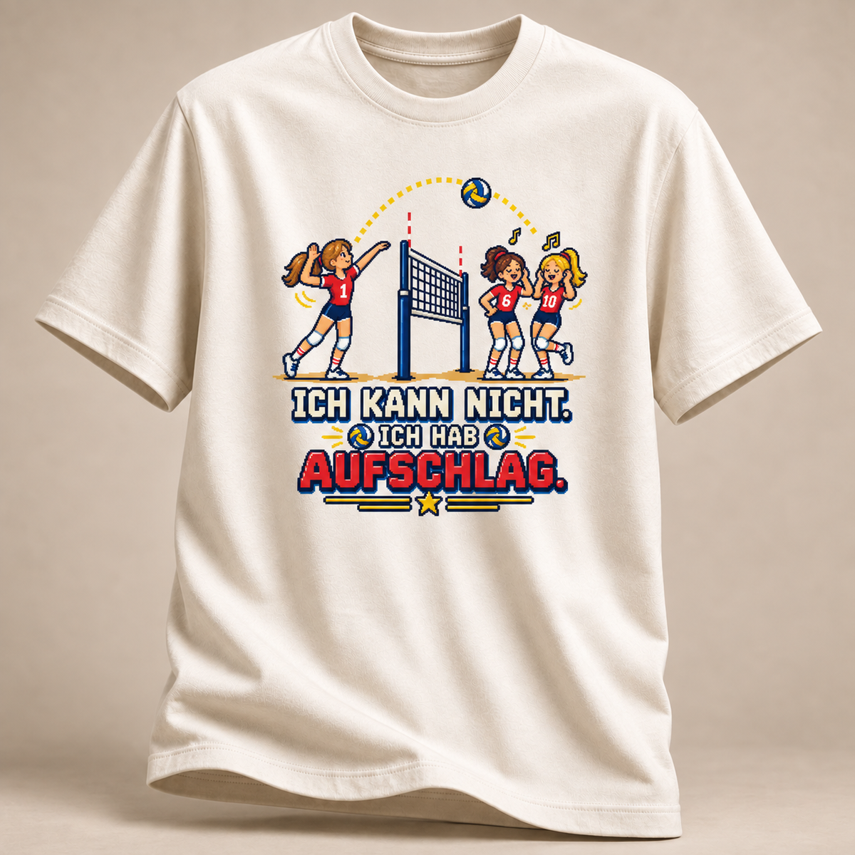 Pixel-Aufschlag Volleyball T-Shirt