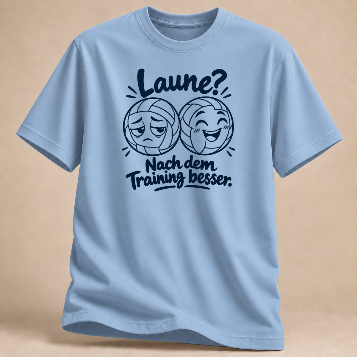 RÜCKRAUM – Training macht Laune T-Shirt – Hellblau