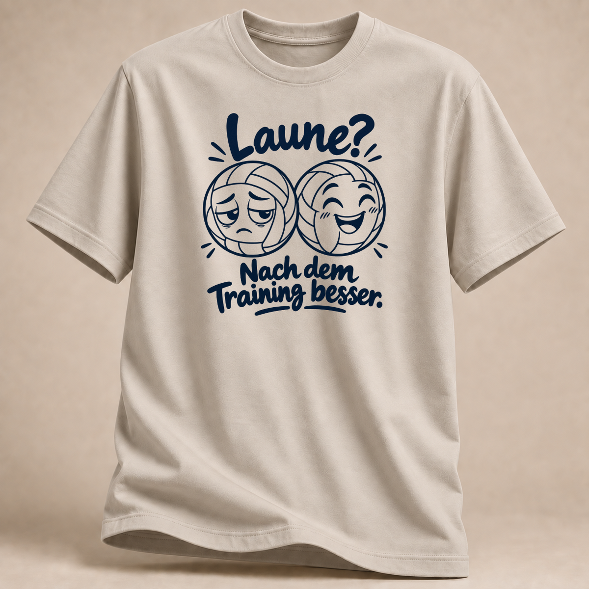RÜCKRAUM – Training macht Laune T-Shirt – Sand